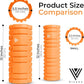 The Vinchu Foam Roller - Deep Tissue Massage Muscle Roller and Stretching Equipment for Sustainable Strength and Myofascial Trigger Point Release (Orange, L)