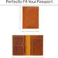 HIFA Leather Passport Holder, Handmade Passport Cover with Card and Ticket Slot - Genuine Leather, Elegant Design, Easy Access - Passport Case, Passport Wallet, Passport Holder