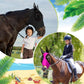 Frienda 4 Pcs Horse Fly Masks with Ears Head Fly Masks for Horses Smooth Elastic UV Protection Cover from Summer Insect Pests(Large,Purple, Blue, Pink, Black)