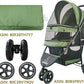 ROODO Pet Stroller Inner Pad for Exclusive Use,Original,Replaceable,Easy to Clean,Set of 3 pc(Green)
