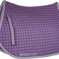 HORZE Adepto Padded All Purpose Quilted Equestrian Saddle Pad for Horses with Two-Tone Trim