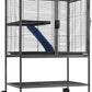 VEVOR 34" Rolling Metal Ferret Cage, Large 2-Tier Critter Nation Cage, Small Animal Cage with Ramps & Tray, Easy to Set up for Pet Mice, Hamster, Guinea Pig, Chinchilla, Squirrel, Hedgehogs, Bunny