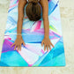 YOGA DESIGN LAB | The Combo Yoga Mat | 2-in-1 Mat+Towel | Eco Luxury | Ideal for Hot Yoga, Power, Bikram, Ashtanga, Sweat | Studio Quality | Includes Carrying Strap!
