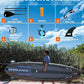 BM Paddle Board Inflatable Stand Up Paddle Board, SUP Paddleboard for Adult, Premium Accessories | Non-Slip EVA Deck & Foam Handles, Camera Mount, Double Action Pump, 85L Travel Backpack