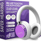 Puro Sound Labs BT2200 Plus Kids Bluetooth Headphones – Volume-Limiting 85dB, Studio-Grade Audio, Over-Ear & Comfy Design, 20-Hour Battery Life, Easy to Connect Wireless Headphones for Kids, Purple