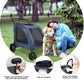Large Dog Travel Stroller with 4 Heavy Duty Wheels Pet Stroller with Adjustable Handle - Double Doggie Capacity Jogger Wagon with Back Front Door for Small Medium Large Dogs (Navy)