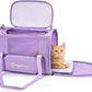 BurgeonNest Cat Dog Carrier, Cat Carriers for Large Medium Cats 20 lbs, Soft Sided Puppy Kitten Pet Carrier Under 25 lbs, Collapsible Travel Cat Carrier with Unique Side Bag (Medium)