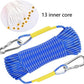 X XBEN Outdoor Climbing Rope 10M(32ft) 20M(64ft) 30M(96ft) 50M(160ft) 70M(230ft) 152M(500FT) 352M(1000FT) Static Rock Climbing Rope for Escape Rope Ice Climbing Equipment Fire Rescue Parachute