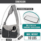 PetAmi Small Dog Sling Carrier, Soft-Sided Crossbody Puppy Carrying Purse Bag, Adjustable Sling Pet Pouch to Wear Medium Dog Cat Travel, Dog Bag for Traveling, Poop Bag Dispenser, Max 10 lbs, Gray
