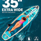CETANA 11'6×35" Extra Wide Stand Up Paddle Board for Adults & Youth, 400lb Capacity Inflatable Paddle Board, Sup for 2+1 Person with Removable US Fin, 100L Backpack, Floating Paddle, Safety Leash