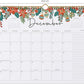 2025-2026 Calendar, Jokotha Wall Calendar 2025, Calendar Runs From Aug 2025 - Dec 2026, 15" x 12", Twin-Wire Binding, Hanging Hook, Floral Design