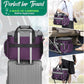 IGOLUMON Dog Travel Bag Large Pet Travel Bags Set for Supplies Weekend Dog Travel Kit Tote Organizer Multi-Pockets Dog Food Travel Bag with 2 Large Food Containers, 2 Dog Bowls, 1 Feeding Mat, Purple