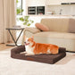Orthopedic Dog Beds Large Sized Dog, 3 Inch Memory Foam Pet Bed for Medium and Large Dogs, Washable Removable Cover, Nonskid Bottom, Waterproof, 41x27 Inches XL Brown Grey