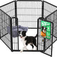 FXW Homeplus Unleashed Indoor Dog Playpen - Stress-Free and Safe Play, Heavy Duty 32 Inch 6 Wire Panels Dog Pen for Small and Medium Dogs, Black│Patented