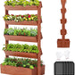SUNYRISY 5 Tiers Vertical Wooden Raised Garden Bed Outdoor, Freestanding Garden Planter Box Stand for Planting Herbs Flowers Vegetables Outdoor Gardening