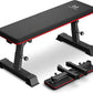Flat Weight Bench - Heavy Duty Foldable Workout Bench for Home Gym, 1300lb Capacity Adjustable Strength Training Bench Press for Ab and Full Body Exercises, Sturdy and Easy to Fold