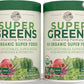 Country Farms Super Greens Natural Flavor, 50 Organic Super Foods, USDA Organic Drink Mix, Fruits, Vegetables, Super Greens, Mushrooms & Probiotics, Supports Energy, 40 Servings, 10.6 Oz, 2 Pack