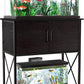 20-29 Gallon Aquarium Stand Metal Frame Fish Tank Stand with Cabinet Storage, for 20 Gallon Long Aquarium,30.7" L*16.5" W Tabletop,330LBS Capacity Black PG01YGB