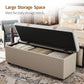 Ottoman with Storage 38 inches, Furniture End of Bed Storage Benches, Long Ottomans Bench with hinged lid, Bench seat Trunk for Foot Rest in Bedroom, Living Room (Multicolor)