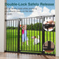 Cumbor 29.7-54.2" Wide Baby Gate for Stairs, Mom's Choice Awards Winner-Self Closing Dog Gate Indoor for Doorways, No Drilling Pressure Mounted Pet Gates for Kids, Easy Walk Through Safety Gate, Black
