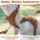 No Pull Dog Harness, Reflective Puppy Vest for Small Medium Large Sized Dog(Carmel Brown,L)
