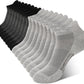 BAMBOO COOL Men's Ankle Socks Athletic Cushioned Moisture Wicking, Running Socks Arch Support Breathable, Heel Tab 8 Pack