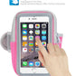 Multifunctional Outdoor Sports Armband Sweatproof Running Armbag Casual Arm Package Bag Gym Fitness Cell Phone Bag Key Holder for iPhone 16 15 14 13 Max Pro Plus Samsung Galaxy Note S24 S23 Edge, Pink