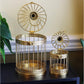 VELA LANTERNS Birdcage Decor Candle Holder Lantern Decorative Wedding Table Centerpiece Decorations, 10" and 6" Tall, Gold, Set of 2