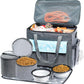 Dog Travel Bag, Airline Approved Dogs Bags for Traveling, 2 Dog 's Food Travel Container and Collapsible Bowls, Weekend Pet Travel Bags (X-Large)
