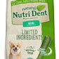 Nylabone Nutri Dent Dog Dental Chews - Natural Dog Teeth Cleaning & Breath Freshener - Dental Treats for Dogs - Fresh Breath Flavor, Mini (32 Count)