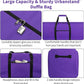 48 Inch Travel Duffle Bag Extra Large Sport Equipment Duffel Bags with 2-way Lockable Zippers Purple