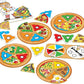 ORCHARD TOYS Moose Games, Pizza! Game. Match Colors and Shapes to Make a Perfect Pizza. for Ages 3-7 and 2-4 Players
