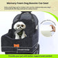 Dog Car Seat for Small Dogs Under 30lbs, Detachable Washable Pet Booster Seat with Safety Belt & Storage Pockets, Travel Car Bed, Black