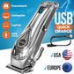 Full Metal Professional Dog Clippers for Grooming, Rechargeable, Low Noise Cordless, Pet Hair Clippers for Large Dogs, Heavy Duty Use with LED Display