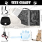 Patelai 5 Pcs Cat Bathing Bag Set Cat Grooming Bag Adjustable Pet Shower Net Muzzles Nail Clipper Tick Remover Tool Massage Brush(Black White)