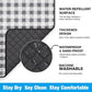 TigeJoy Extra Large Picnic Blanket Waterproof Foldable 80''x80'', Outdoor Picnic Mat Beach Blanket Sandproof for Park, Grass, Travel, Hiking, Camping Essentials, Gingham Picnic Blanket