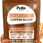 Pella Nutrition Organic Mushroom Coffee – Lions Mane, Reishi, Chaga, Cordyceps, Shiitake, Maitake & Turkey Tail – Superfood Instant Mushroom Coffee Blend for Focus & Energy (Regular Caffeine, 60 Cups)