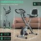 BARWING Stationary Exercise Bike for Home Workout, 5 IN 1 Foldable Indoor Cycling Bike for Seniors, 350LB Capacity, 16-Level Magnetic Resistance, Seat Backrest Adjustments