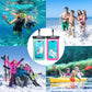 Hiearcool Waterproof Phone Pouch,Waterproof Phone Case for iPhone 17 16 15 14 13 Pro Max,IPX8 Phone Waterproof Pouch for Beach Cruise Ship Travel Essentials Green&Bright Red-2Pack