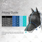 Harrison Howard LumiVista Horse Fly Mask Standard with Ears UV Protection for Horse Pastel Mix M Cob