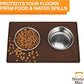 Neater Pet Brands Neater Mat Pet Mats for Food and Water, Cat & Dog Bowl Mat Waterproof Silicone, Feeding Tray, Dog Food Mats for Floors, Placemat w/Raised Edge for Under Bowls, 16” x 10”, Brown