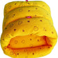 WOWOWMEOW Guinea-Pigs Bed,Hamster Bed,Small Animals Warm Hanging Cage Cave Bed (L, Heart-Yellow)