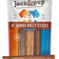 Jack&Pup 6-inch Pizzle Sticks for Dogs (12 Pack) All Natural Jumbo Bully Sticks | Long Lasting Bully Sticks for Medium Dogs