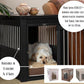 New Age Pet ECOFLEX Dog Crate End Table - Furniture-Style Pet Crate for Crate Trained Dogs - Stainless Steel Tubing & a Latched Closure - 10 Year Manufacturer's Warranty, Medium