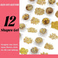 Body Glitter Face Glitter, Hair Glitter for Kids, 12 Shapes Fine Chunky Glitter Gel for Women Girls Makeup Sparkles Party Mermaid Sequins Rave Accessories Singer Concerts Festival (Gold Scheme)