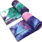 Eunzel 2 Pack Yoga Towel,Hot Yoga Mat Towel with Grip Dots Sweat Absorbent Non-Slip for Hot Yoga, Pilates and Workout 24" x72，Purple & Blue/Green & Purple (2 Pack)