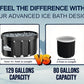 XL Ice Bath Tub For Athletes - 129 Gallon Oval Shaped Durable Frame - Recovery Cold Plunge & Cold Water Therapy - Portable Build - Easy Installation - Includes Two Collapsible Ice Molds & Thermometer