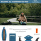 Inflatable Kayak, Portable Ripstop Oxford Cloth Recreational Touring Kayak with Fiberglass Kayak Paddle, Hand Pump and Carrying Bag, 1/2 Person