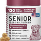 12-in-1 Multivitamin for Senior Dogs - 120 Senior Dog Vitamin and Supplement Soft Chews for Hip and Joint - Advanced Formula with Glucosamine, Omega 3,6,9, Vitamins, Probiotics - Made in The USA