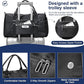 FIORETTO Womens Gym Tote Duffle Bag with Toiletry Bag, Sports Duffel Overnight Hospital Workout Carry on Bag for Girls with Wet Pocket & Shoe Compartment, Ideal for Travel, Swimming, Dance Black